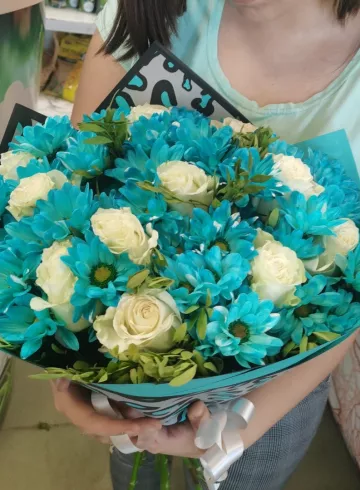 Букет «Голубое мерцание» от интернет-магазина цветов в 