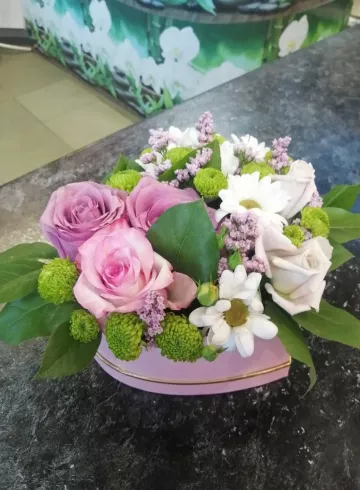 Композиция "Сердце" мини от интернет-магазина цветов в 