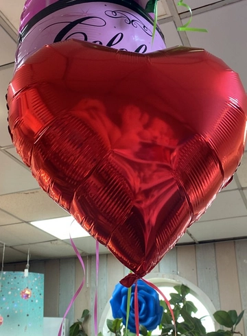 Фальгированный шар сердце от интернет-магазина цветов в 